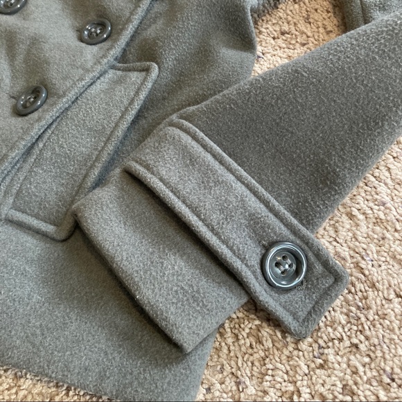 Black Poppy: Women’s Grey Double-Breasted Peacoat (X-Small) - Picture 5 of 7